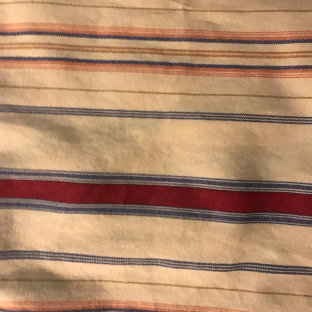 Chaps Cream Red Blue Sheet Set Top Fitted Pillowcases Queen